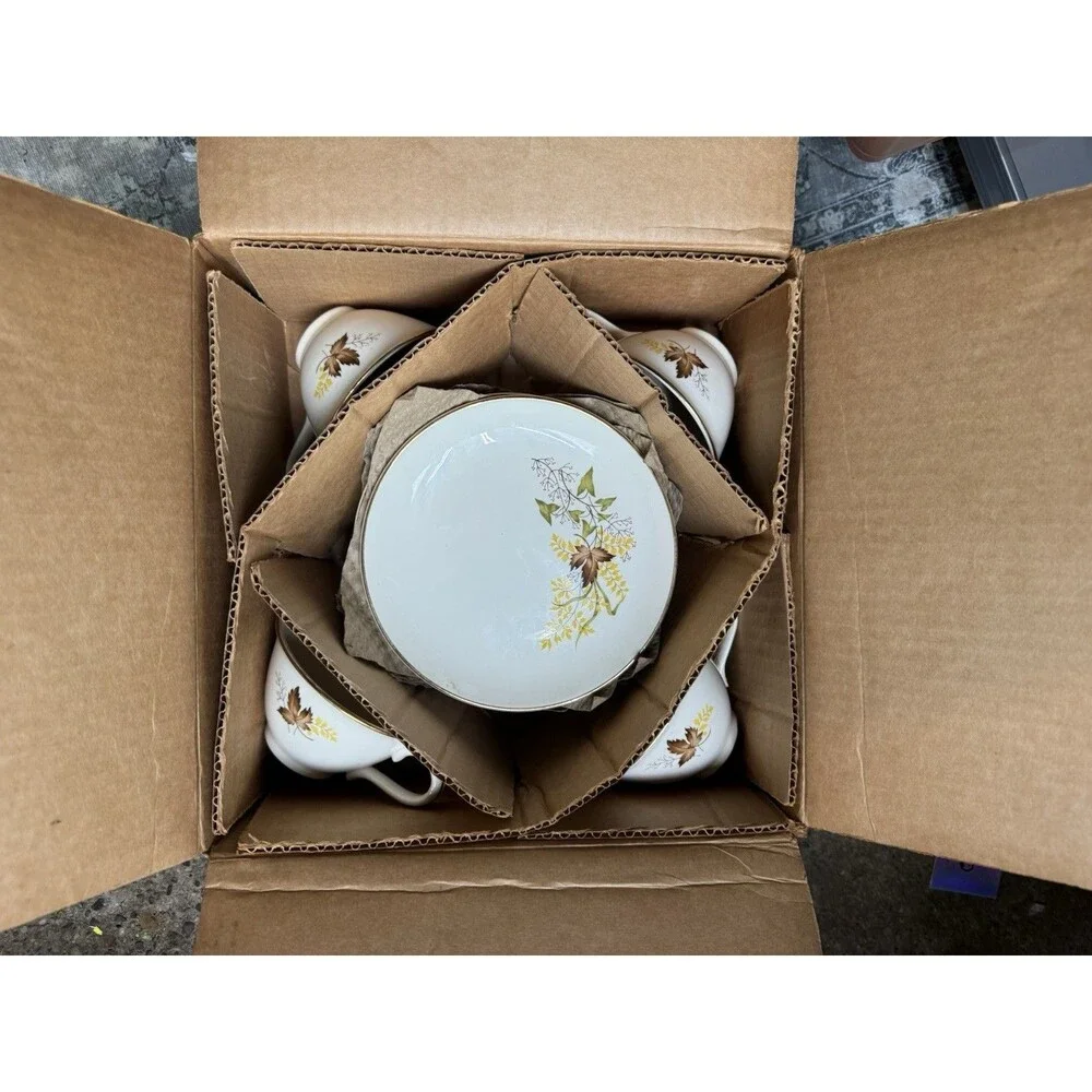 Leaf O Gold Dish Set Brand New! Set Of 16